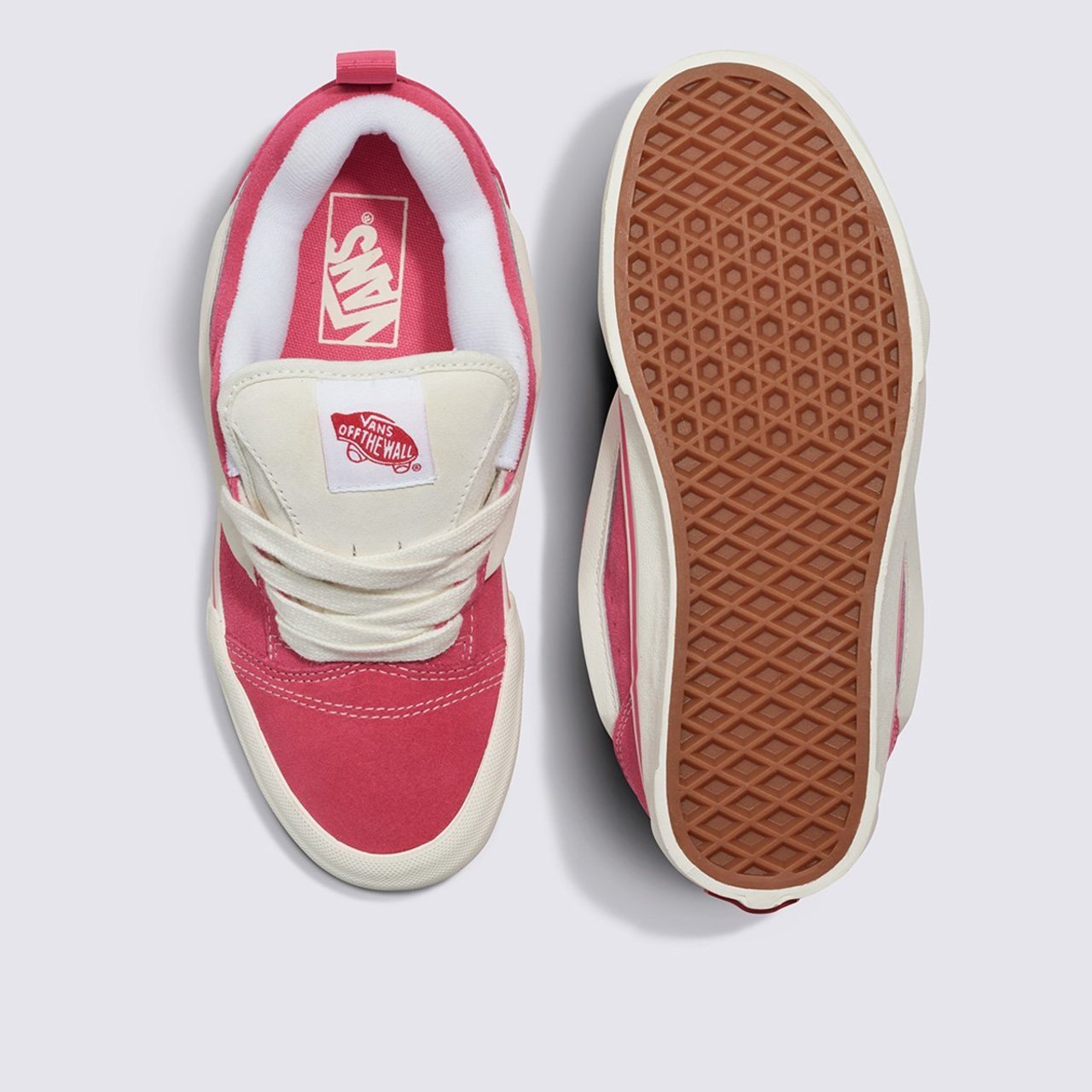 VANS KNU SKOOL PINK TRUE WHITE