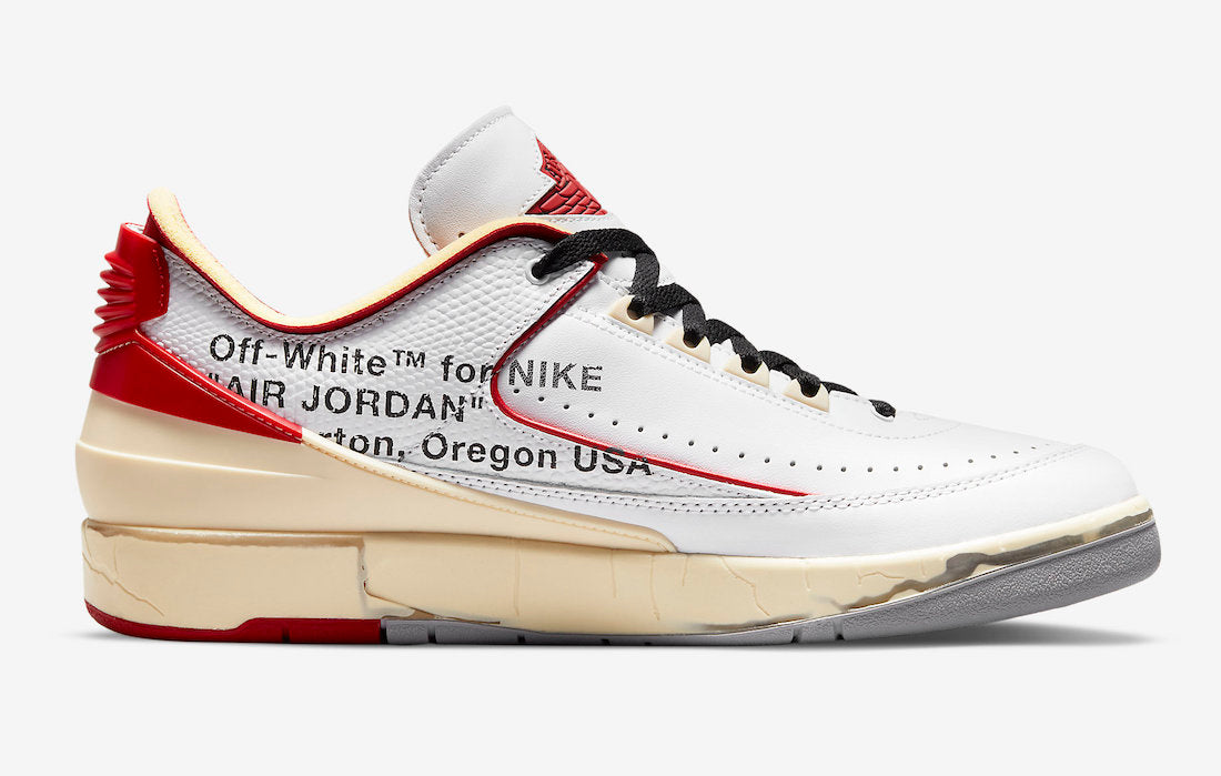 OFF-WHITE X AIR JORDAN 2 WHITE/VARSITY RED