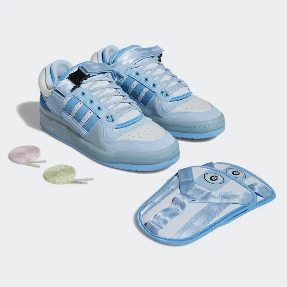 BAD BUNNY X ADIDAS FORUM BUCKLE LOW BLUE TINT