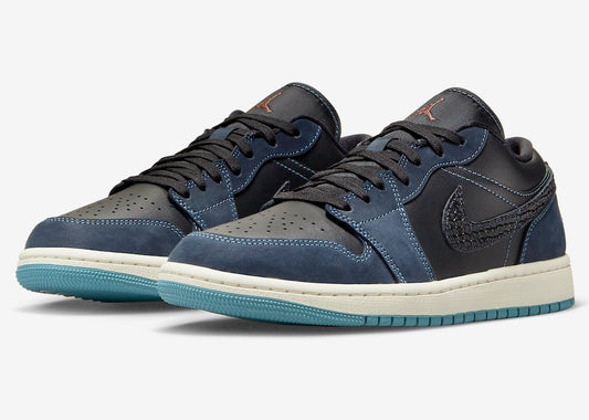 AIR JORDAN 1 LOW BLACK MIDNIGHT NAVY