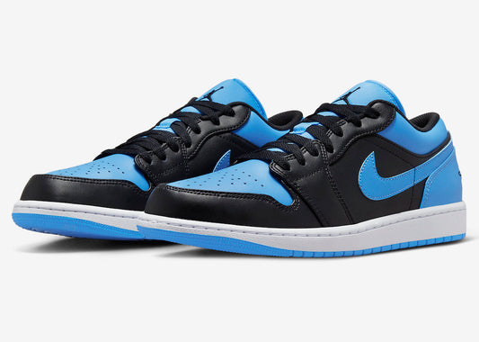 AIR JORDAN 1 LOW BLACK UNIVERSITY BLUE