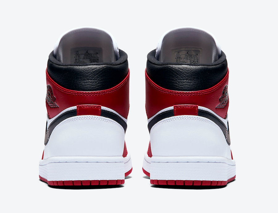 AIR JORDAN 1 MID CHICAGO WHITE HEEL