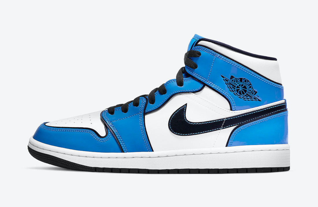 AIR JORDAN 1 MID SIGNAL BLUE