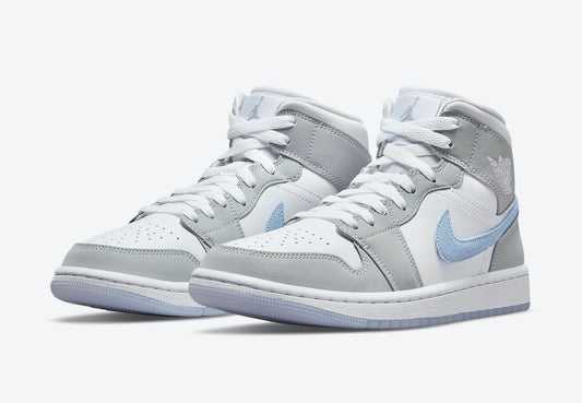 AIR JORDAN 1 MID WOLF GREY ALUMINUM