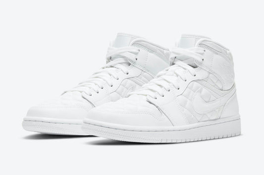 AIR JORDAN 1 MID QUILTED WHITE