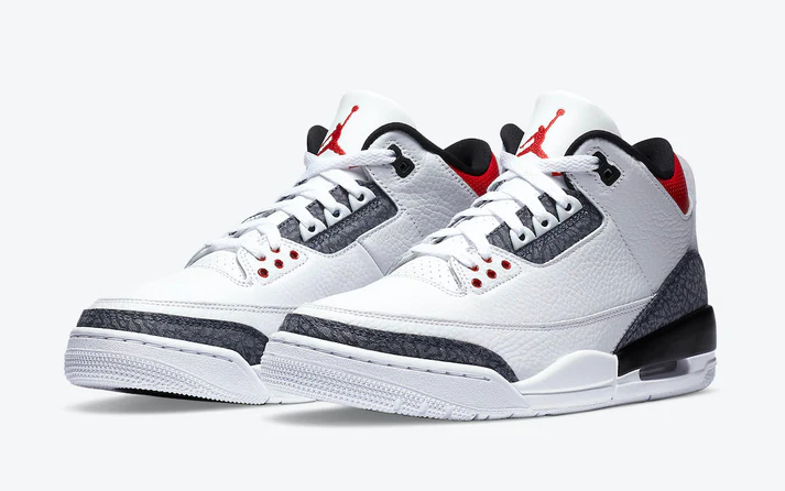 AIR JORDAN 3 DENIM FIRE RED