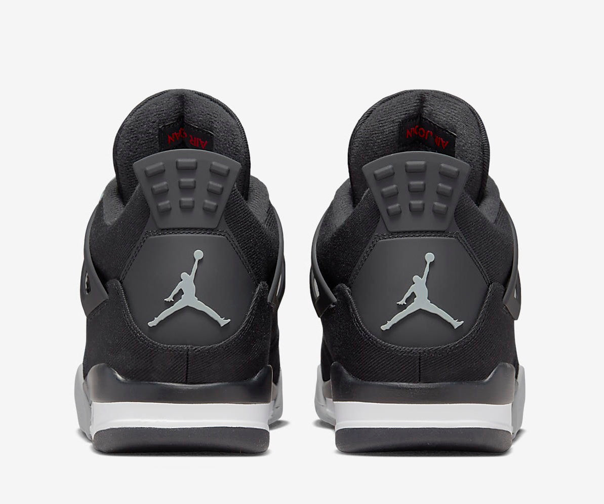 AIR JORDAN 4 BLACK CANVAS