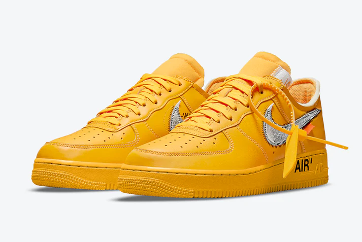 OFF-WHITE X NIKE AIR FORCE 1 LOW UNIVERSITY GOLD