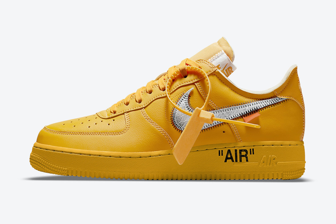 OFF-WHITE X NIKE AIR FORCE 1 LOW UNIVERSITY GOLD