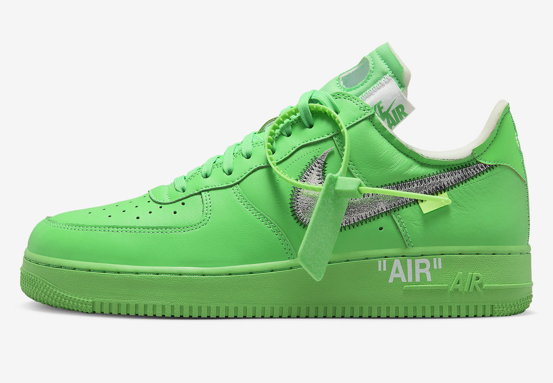 OFF-WHITE X NIKE AIR FORCE 1 LOW LIGHT GREEN SPARK