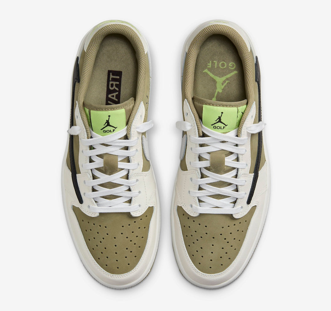 TRAVIS SCOTT X AIR JORDAN 1 RETRO LOW GOLF NEUTRAL OLIVE