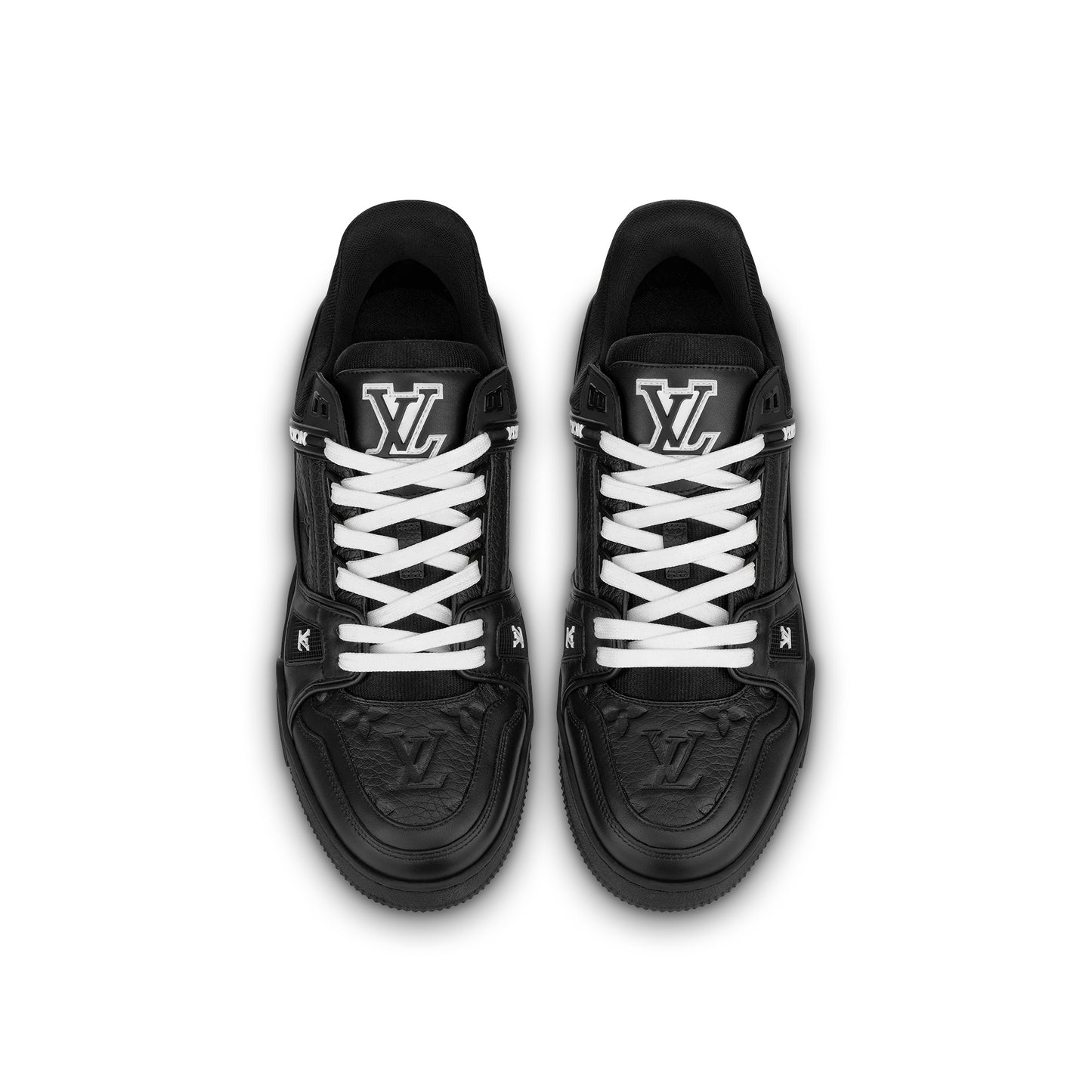 LOUIS VUITTON TRAINER BLACK EMBOSSED MONOGRAM